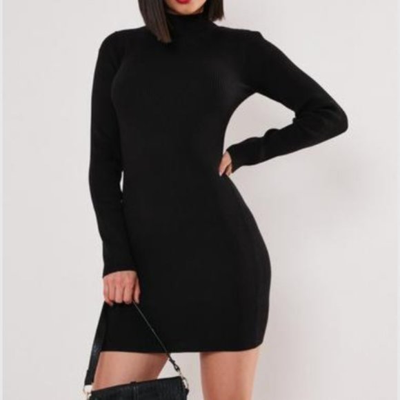 missguided black dress long sleeve